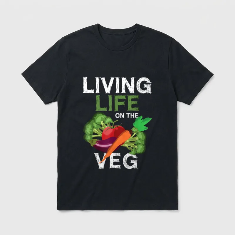 Vegan VEG Life Funny T-Shirt – Classic T-Shirt in Black