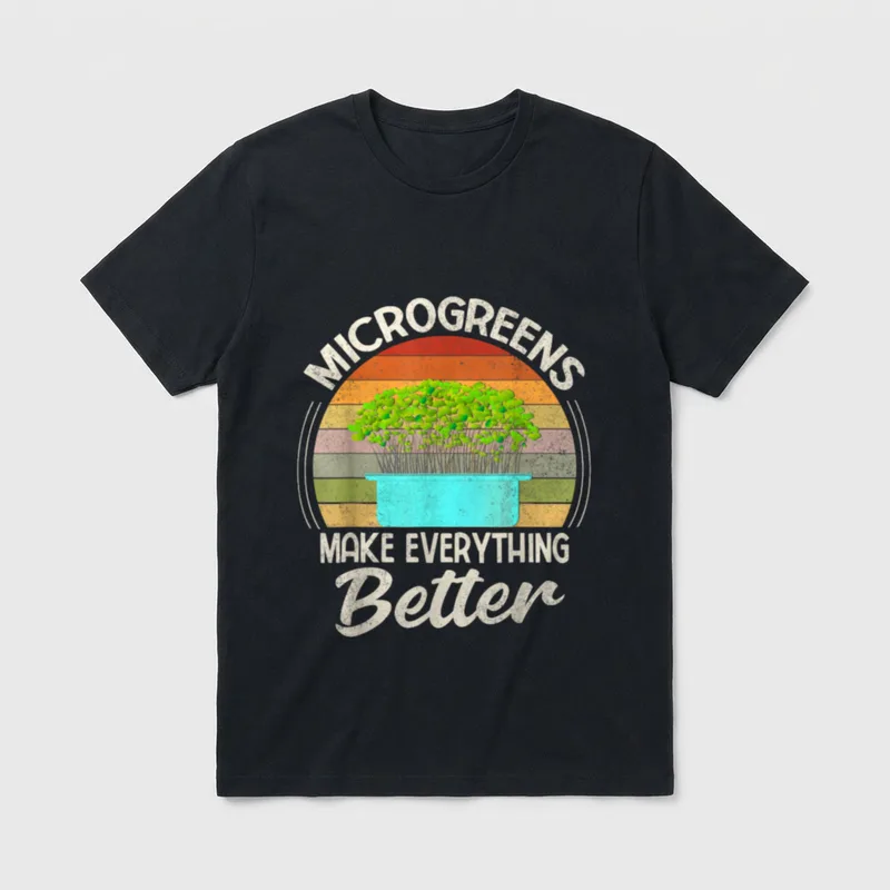 Microgreens Vegan Funny Microgreen T-Shirt – Classic T-Shirt in Black