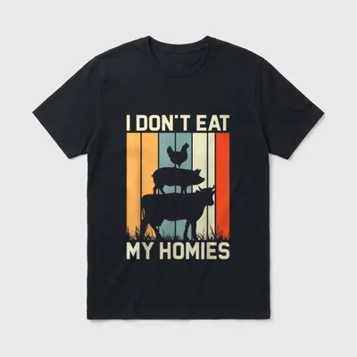 Vegan Vegetarian T-Shirt – Classic T-Shirt in Black