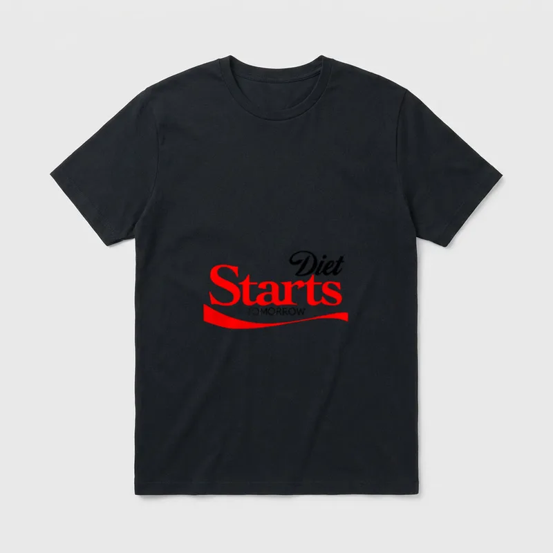 Diet Starts Tomorrow Keto T-Shirt – Classic T-Shirt in Black