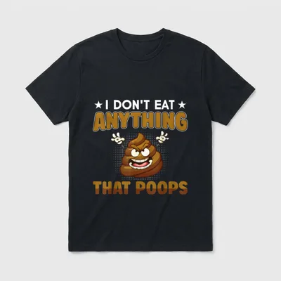 Vegan Vegetarian Anything T-Shirt – Classic T-Shirt in Black