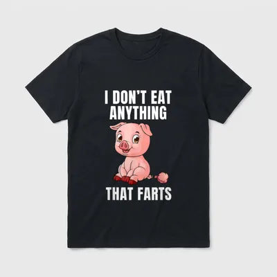Funny Vegetarian Funny Vegan T-Shirt – Classic T-Shirt in Black