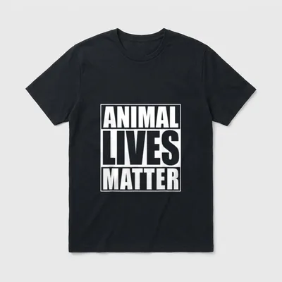 Animal Lives Matter Funny T-Shirt – Classic T-Shirt in Black