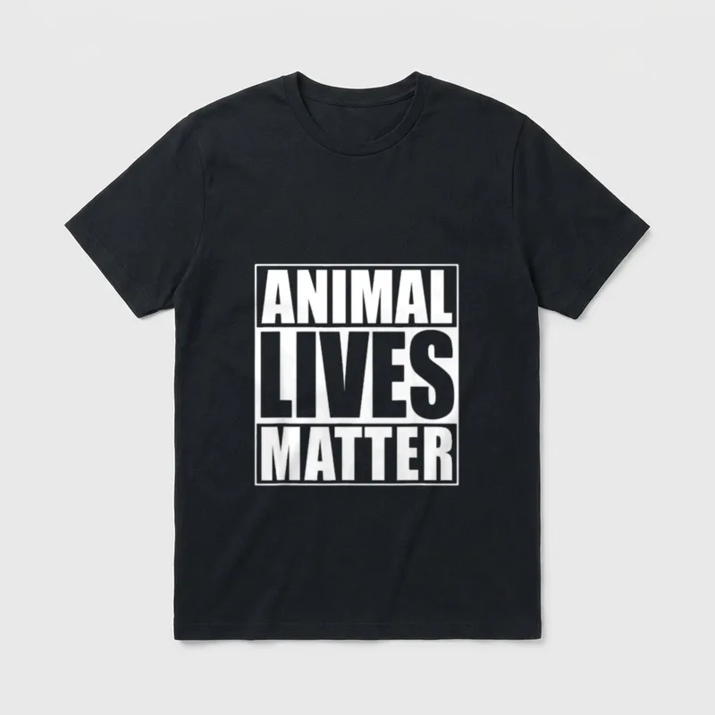 Animal Lives Matter Funny T-Shirt – Classic T-Shirt in Black