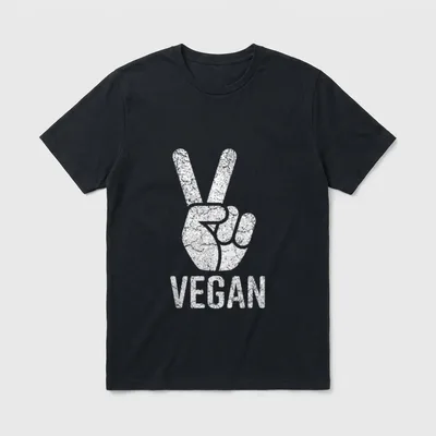 Vegan Women Men Vegetarian T-Shirt – Classic T-Shirt in Black