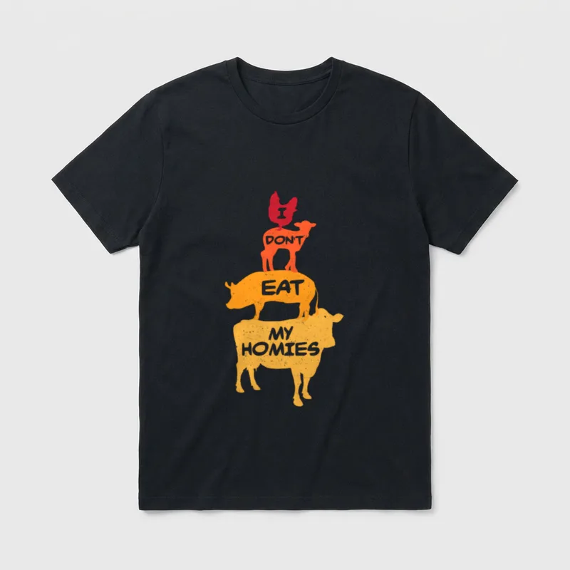 Funny Vegan Vegetarian I Don't T-Shirt – Classic T-Shirt in Black