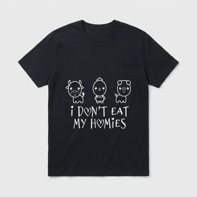 Eat My Homies Vegan Don T-Shirt – Classic T-Shirt in Black
