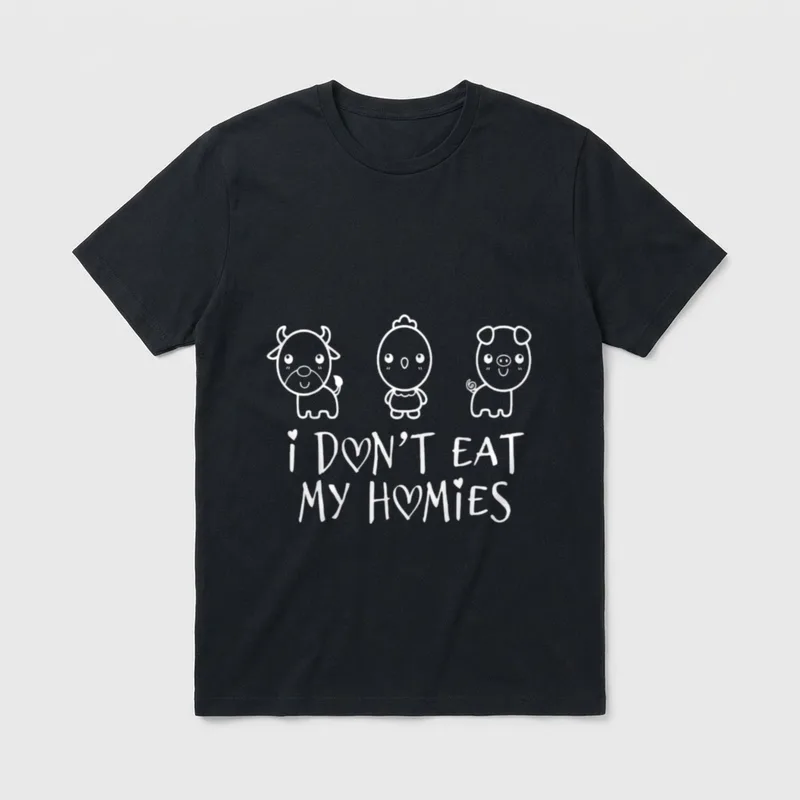 Eat My Homies Vegan Don T-Shirt – Classic T-Shirt in Black