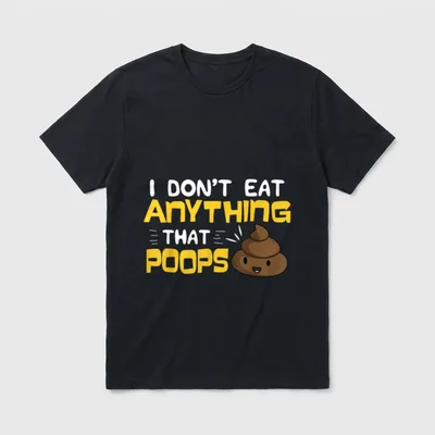 Funny Vegan Humour Vegetarian T-Shirt – Classic T-Shirt in Black