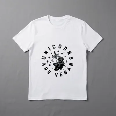 Unicorns Are Vegan Men T-Shirt – Classic T-Shirt in Black