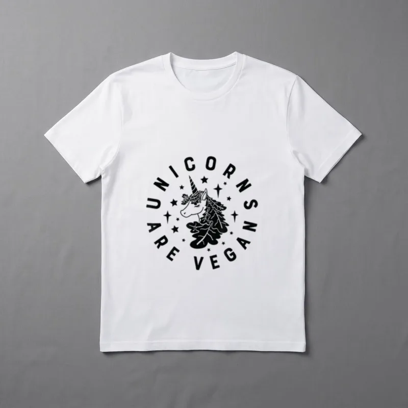 Unicorns Are Vegan Men T-Shirt – Classic T-Shirt in Black