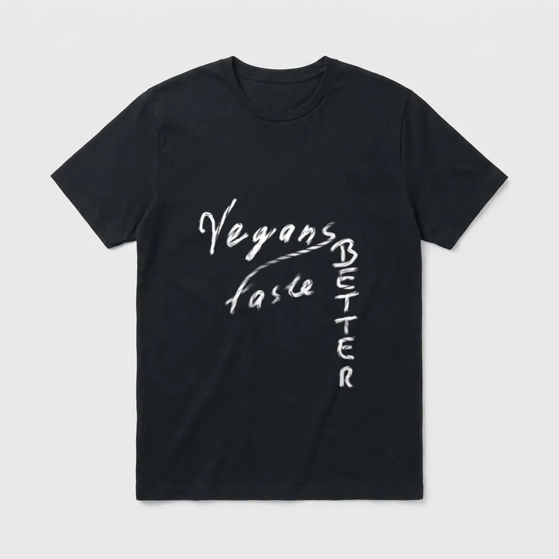 Funny Vegan I You Taste T-Shirt – Classic T-Shirt in Black
