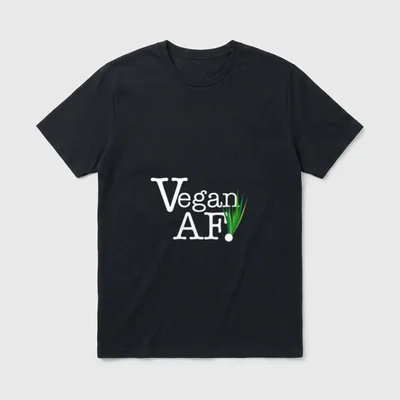 Vegan AF Grass Funny T-Shirt – Classic T-Shirt in Black