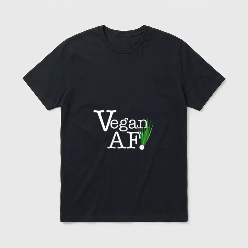 Vegan AF Grass Funny T-Shirt – Classic T-Shirt in Black