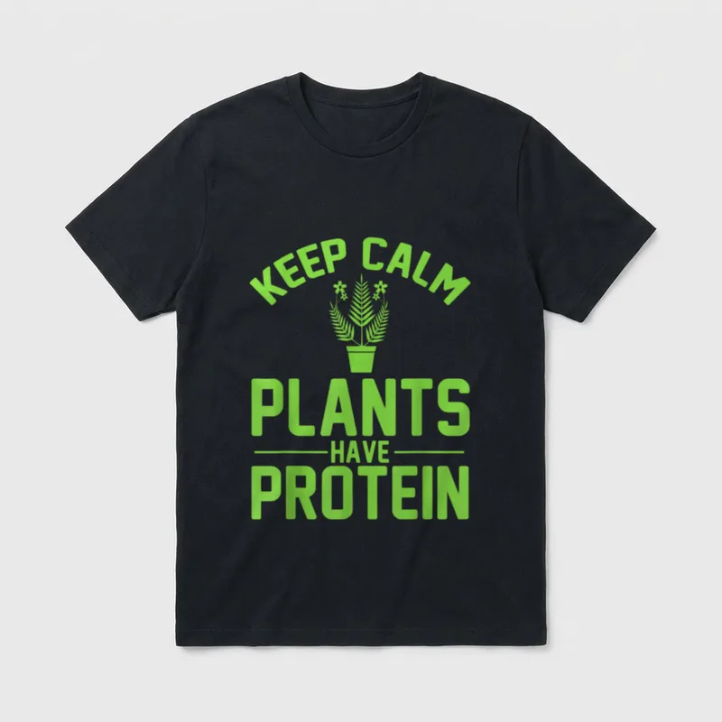 Funny Vegan Vegetarian Saying Funny Vegan Sayings T-Shirt – Classic T-Shirt in Black