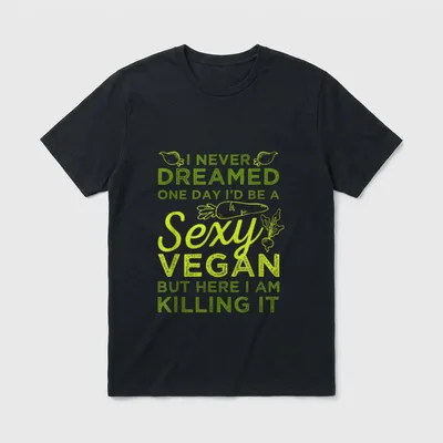 Sexy Vegan Herbivore Herbivore Animal Shirts T-Shirt – Classic T-Shirt in Black