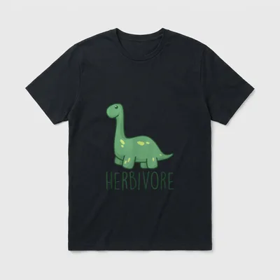 Herbivore Brachiosaurus Dinosaur Funny T-Shirt – Classic T-Shirt in Black