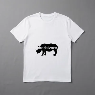 Rhinoceros Herbivore Plant Eater T-Shirt – Classic T-Shirt in Black