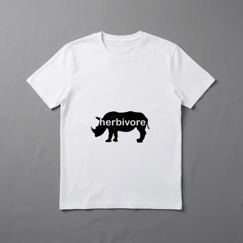 Rhinoceros Herbivore Plant Eater T-Shirt – Classic T-Shirt in Black
