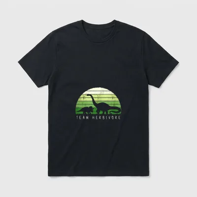 Team Herbivore Dinosaur Dinosaur T-Shirt – Classic T-Shirt in Black