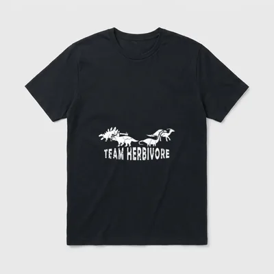 Team Herbivore Cute and Funny T-Shirt – Classic T-Shirt in Black