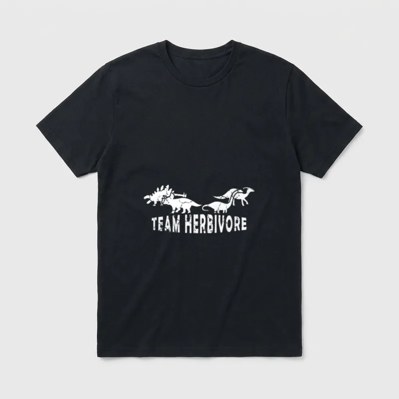 Team Herbivore Cute and Funny T-Shirt – Classic T-Shirt in Black