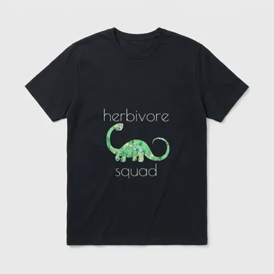 Herbivore Squad Green Leaves T-Shirt – Classic T-Shirt in Black
