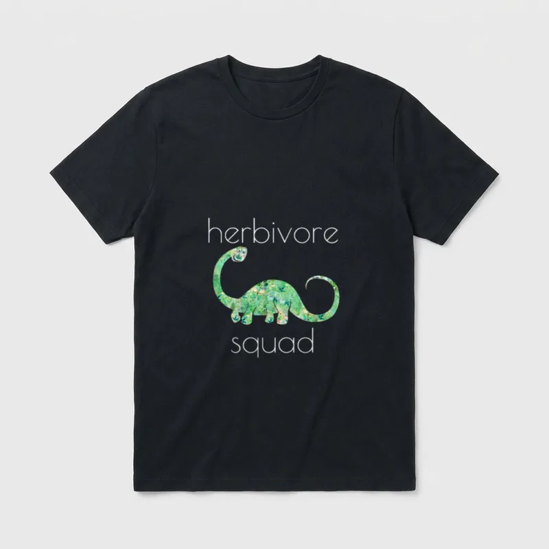 Herbivore Squad Green Leaves T-Shirt – Classic T-Shirt in Black