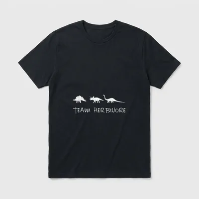 Team Herbivore Brontosaurus Triceratops T-Shirt – Classic T-Shirt in Black