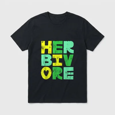 Herbivore Heart Vegan Clothing T-Shirt – Classic T-Shirt in Black