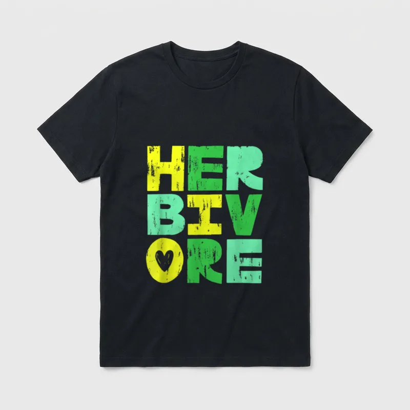 Herbivore Heart Vegan Clothing T-Shirt – Classic T-Shirt in Black
