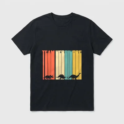 Team Herbivore Dinosaur Vegan Vegetarian T-Shirt – Classic T-Shirt in Black