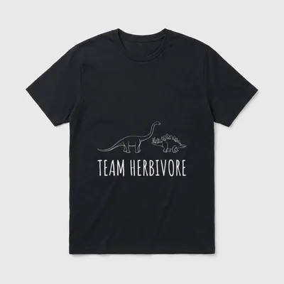 Team Herbivore Dinosaur T-Shirt – Classic T-Shirt in Black
