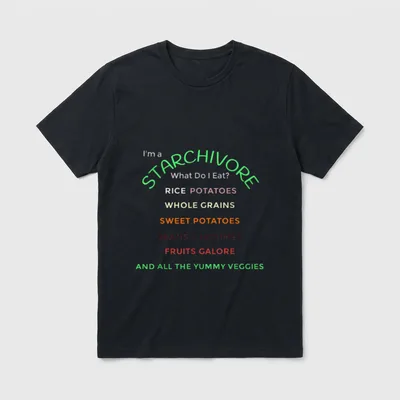 Starchivore Whole Plant-Based Starch T-Shirt – Classic T-Shirt in Black
