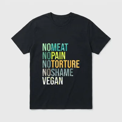 No Meat Pain Shame T-Shirt – Classic T-Shirt in Black