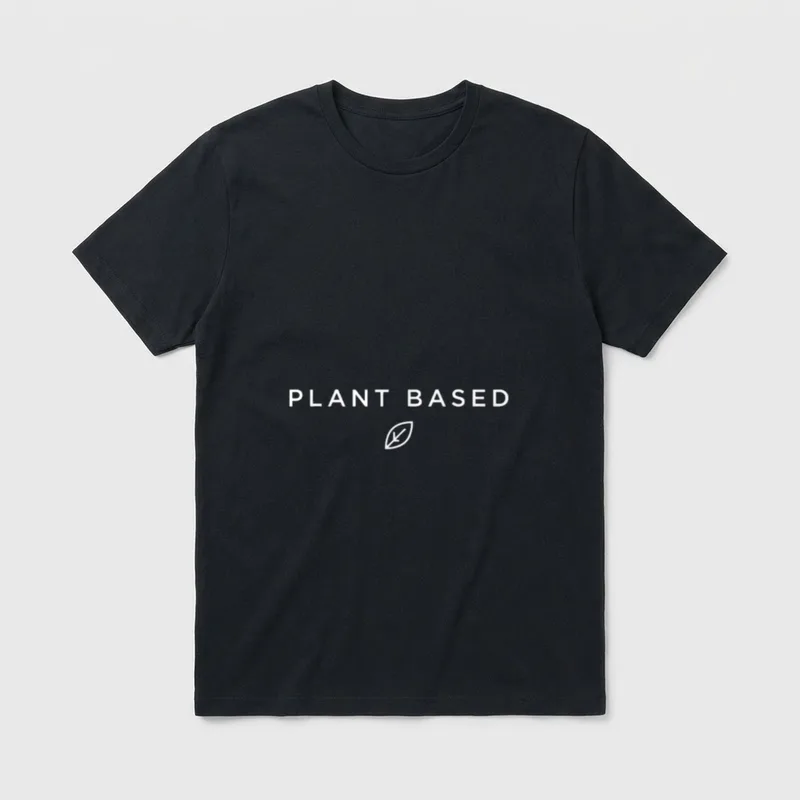 Plant Based Vegan For Vegetarian T-Shirt – Classic T-Shirt in Black