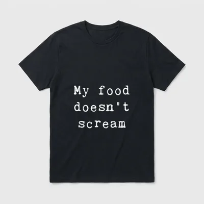 My Food Doesnt Scream T-Shirt – Classic T-Shirt in Black