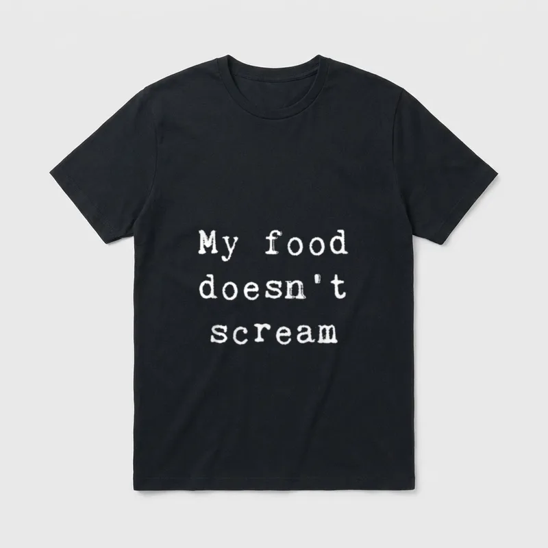 My Food Doesnt Scream T-Shirt – Classic T-Shirt in Black