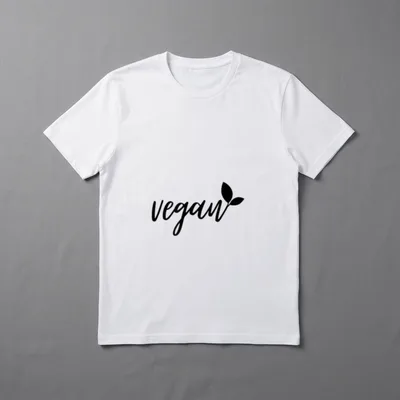 Vegan with Leaf Plant-Based Vegan T-Shirt – Classic T-Shirt in Black