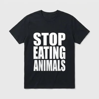 Stop Eating Animals Vegan For Vegetarian T-Shirt – Classic T-Shirt in Black