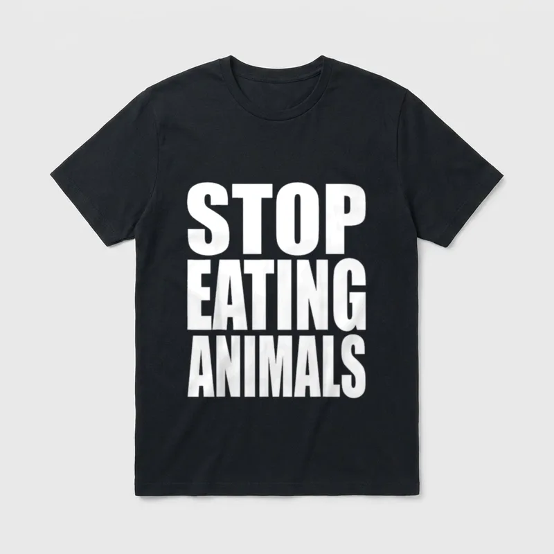 Stop Eating Animals Vegan For Vegetarian T-Shirt – Classic T-Shirt in Black