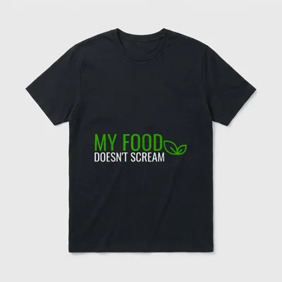 My Food Doesn't Scream Vegan T-Shirt – Classic T-Shirt in Black