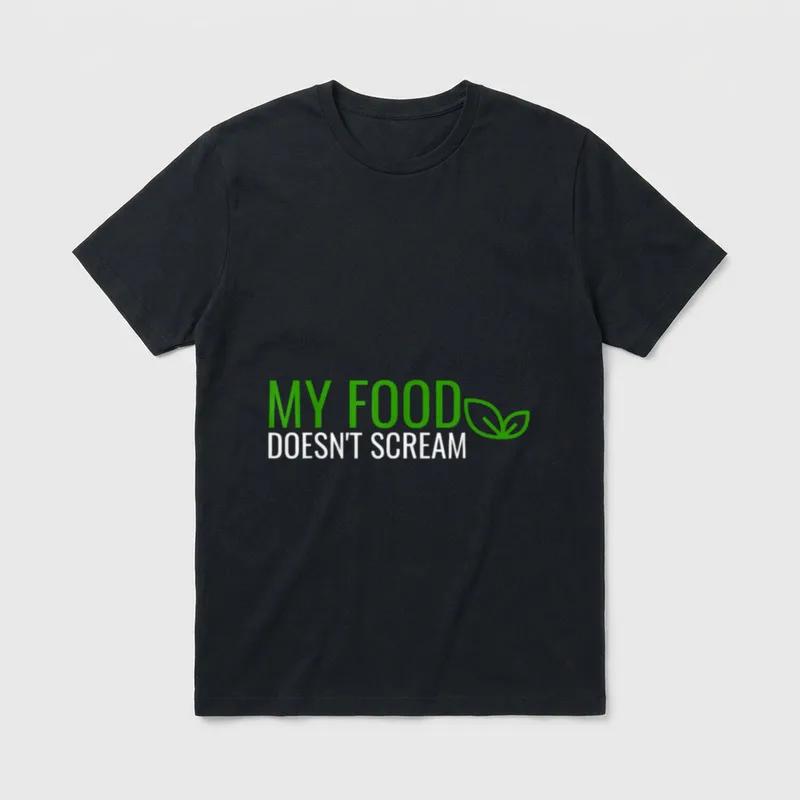 My Food Doesn't Scream Vegan T-Shirt – Classic T-Shirt in Black