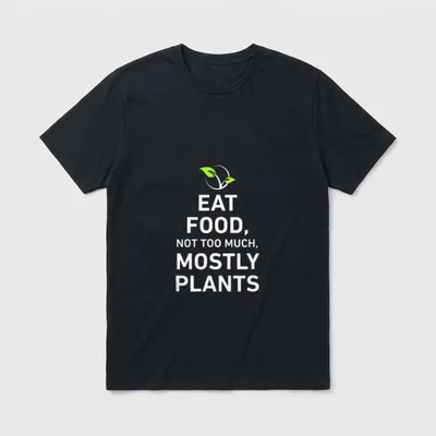 Eat Food Not Too T-Shirt – Classic T-Shirt in Black