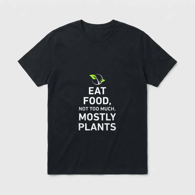 Eat Food Not Too T-Shirt – Classic T-Shirt in Black
