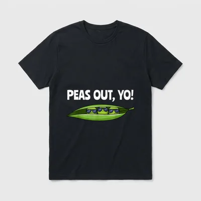 Pea Seed Pod Flowering T-Shirt – Classic T-Shirt in Black