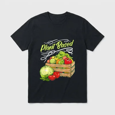 Plant Based Vegan Plant Based Shirts T-Shirt – Classic T-Shirt in Black
