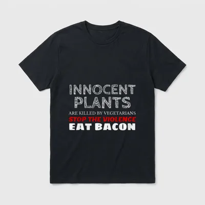 Innocent Plants are Killed T-Shirt – Classic T-Shirt in Black