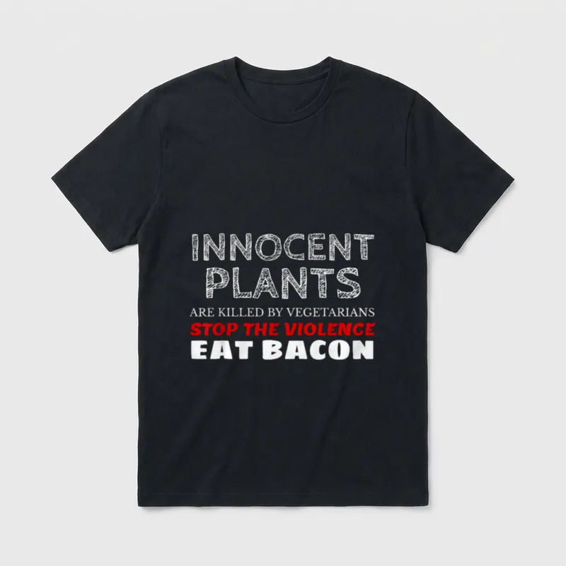 Innocent Plants are Killed T-Shirt – Classic T-Shirt in Black