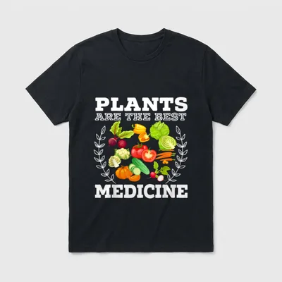 Plants Are The Best Medicine T-Shirt – Classic T-Shirt in Black